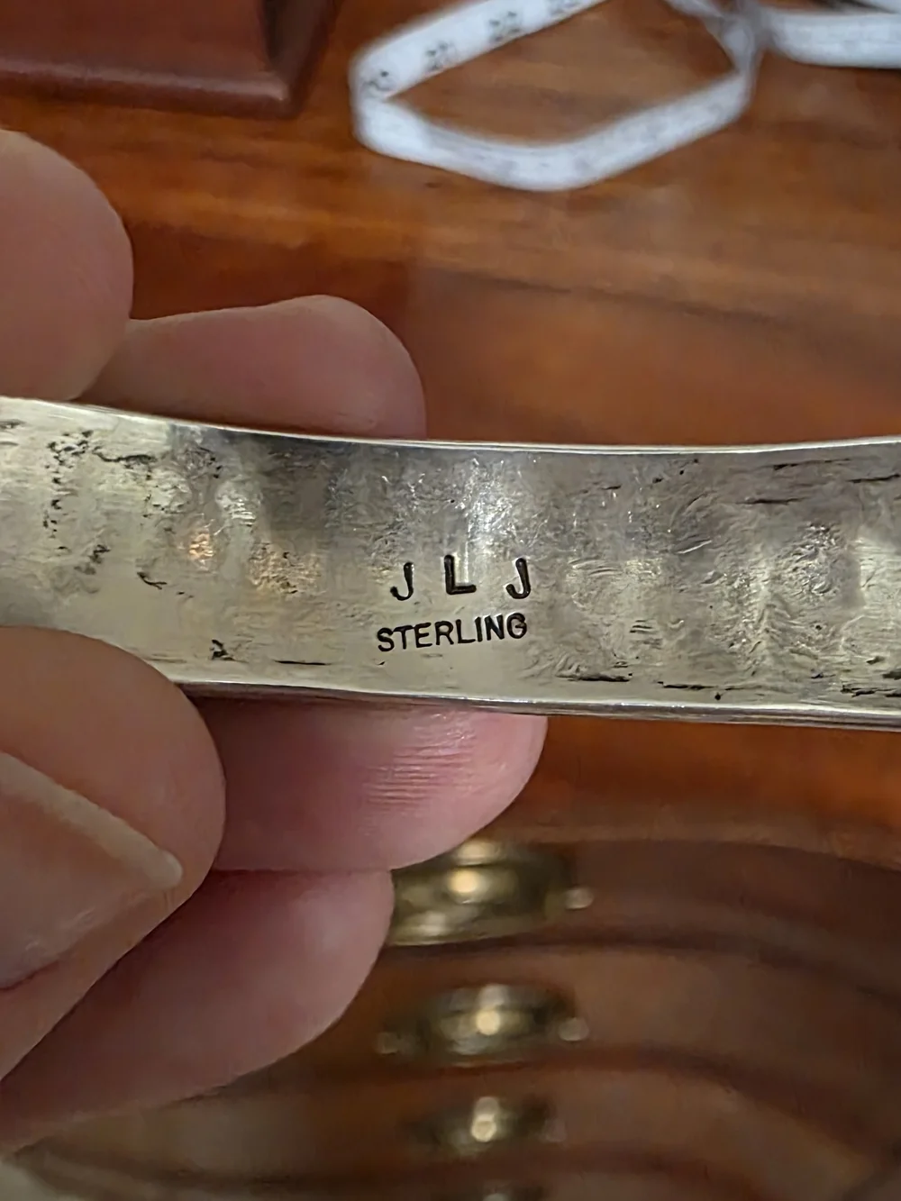 Sterling Silver Engraved Cuff Bracelet - Silver